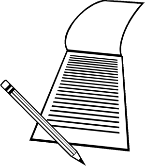 essay clipart black and white