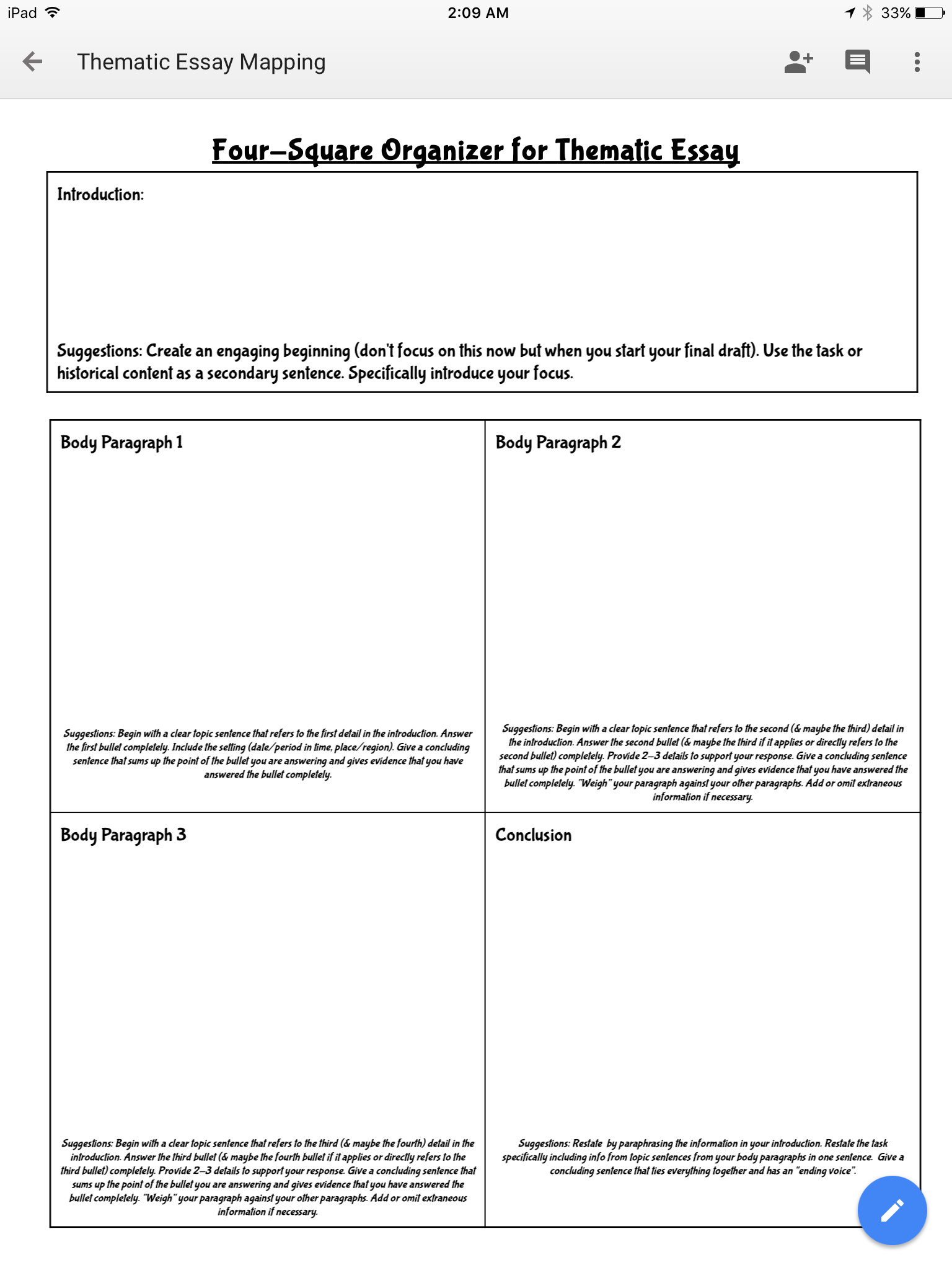 Essay clipart exam sheet. Graphic organizer for nys