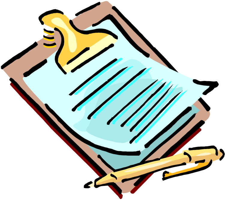 essay clipart written note
