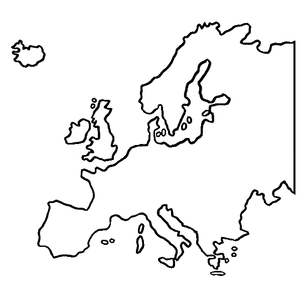 europe clipart blank