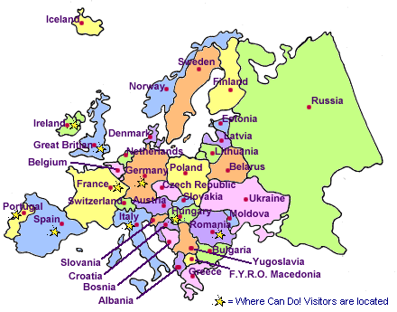 Labeled map of sexy. Europe clipart labled