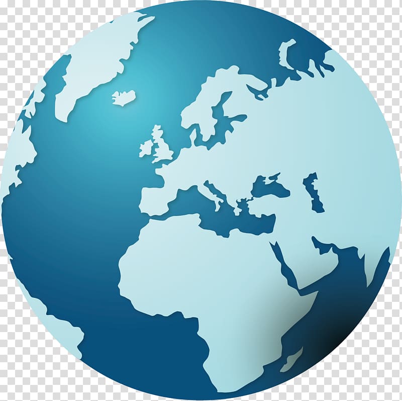 Globe creative transparent background. Europe clipart logo earth
