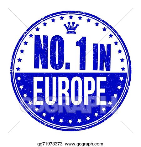 Vector art one in. Europe clipart number