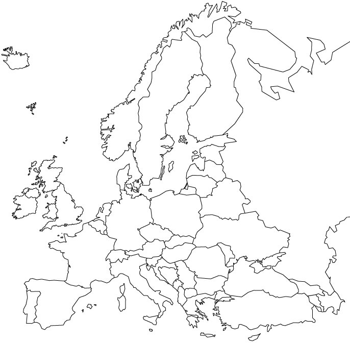Europe clipart outline. Map of will need