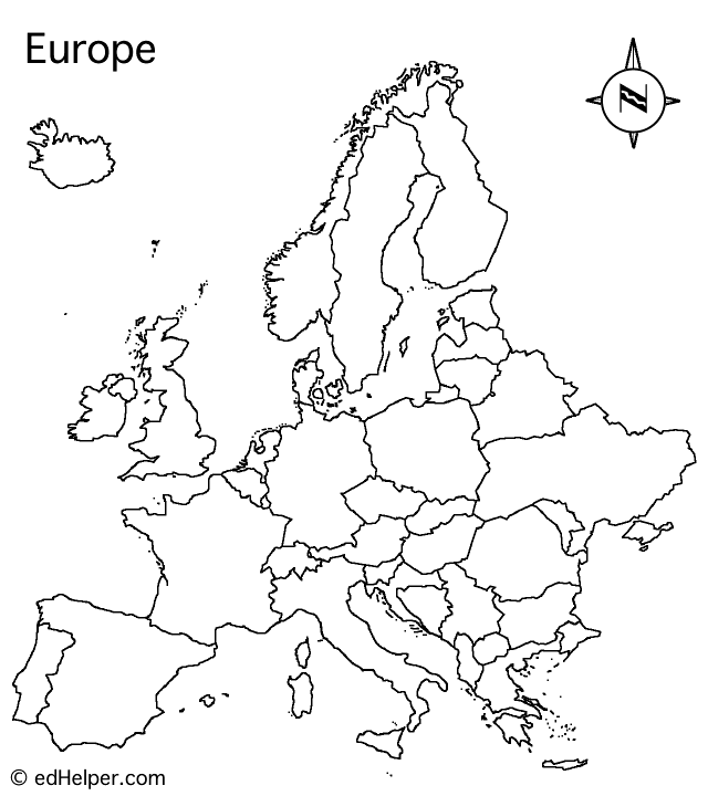 Map . Europe clipart outline