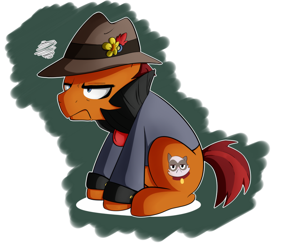 Evidence clipart observant. Grumpy colt is by