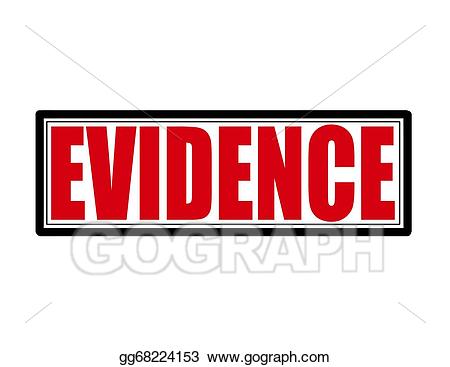 Evidence clipart word. Vector stock illustration gg