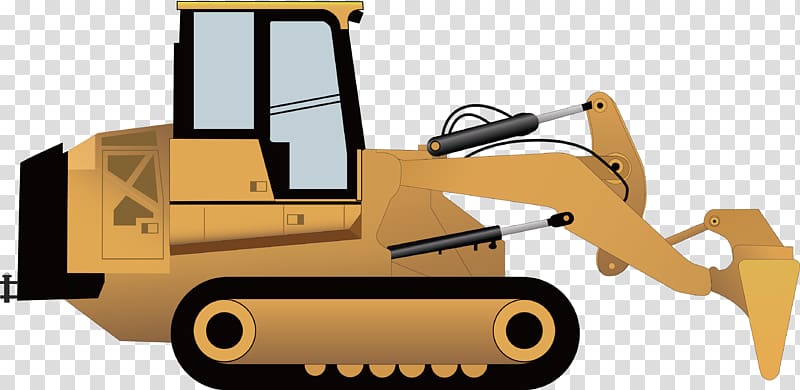 Bulldozer heavy equipment municipal. Excavator clipart crawler