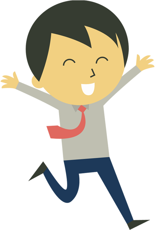 Excited . Jumping clipart happy man