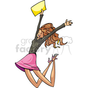 Excited clipart. Royalty free democrat female