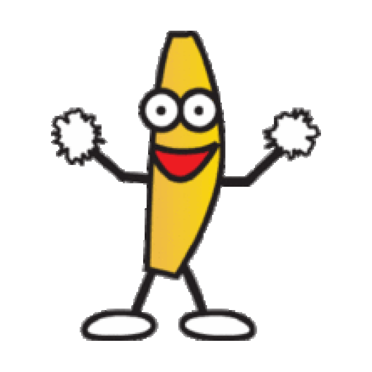 Banana sticker by imoji. Excited clipart emoticon