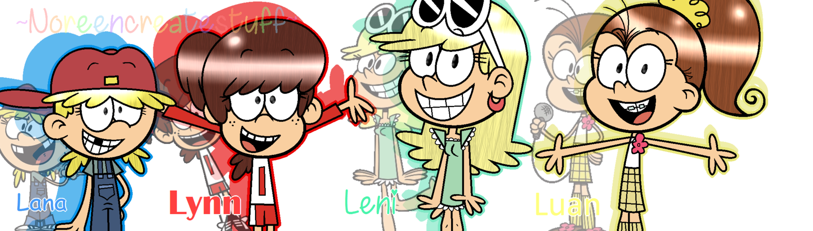 My favorite loud sisters. Excited clipart enjoyable