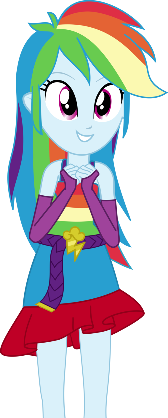 Excited clipart five girl. Rainbow dash equestria by