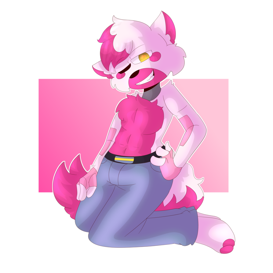 Funtime foxy with jeans. Excited clipart fun time