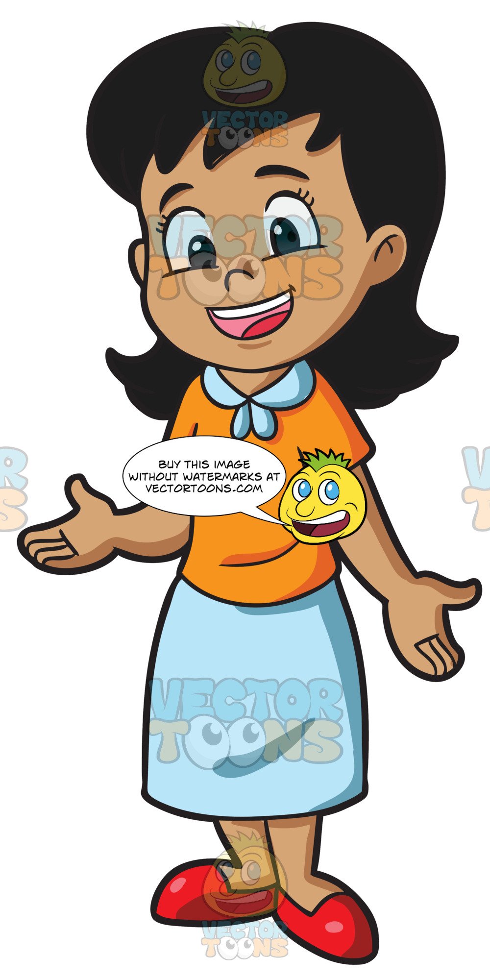 Excited clipart happy customer. A middle school girl