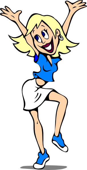 Excited clipart happy lady. Panda free images 