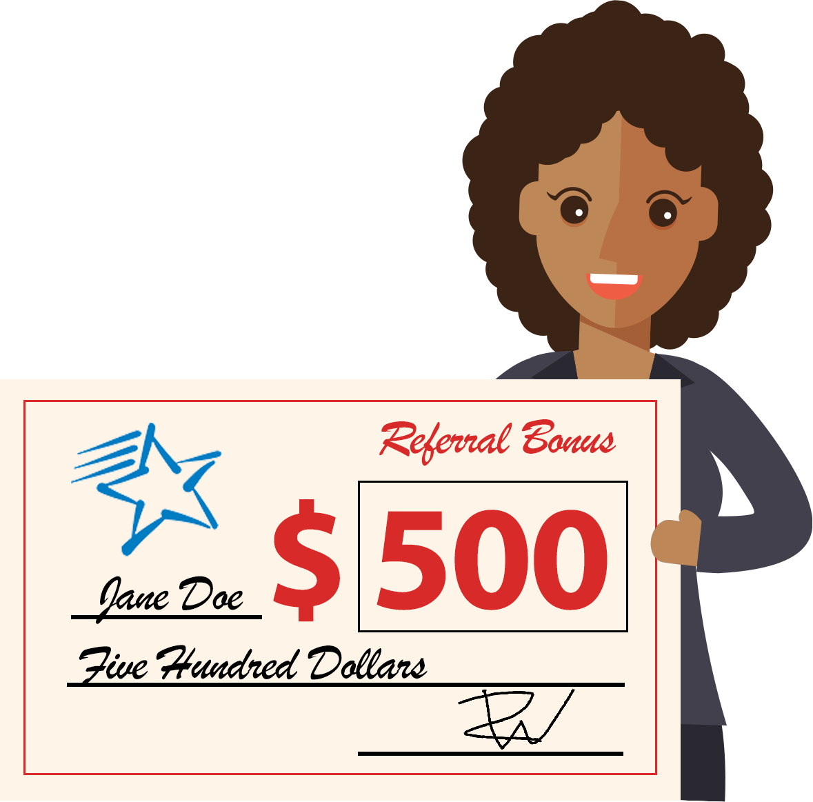 Referral program best practices. Excited clipart successful employee