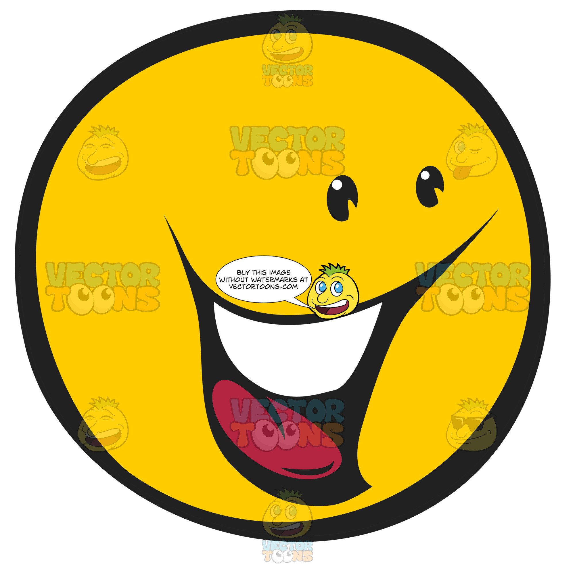 Wow smiley emoticon looking. Excited clipart yellow happy face