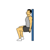 Exercise clipart wall sit. Cliparts zone 