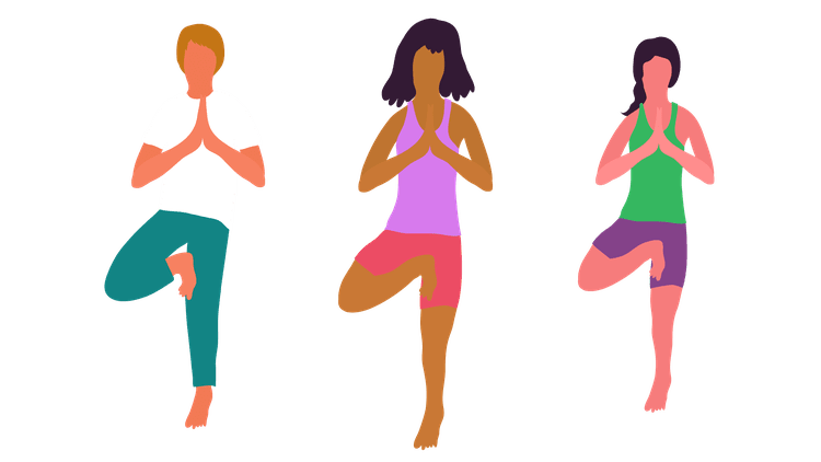 Yoga poses by area. Exercising clipart ab workout