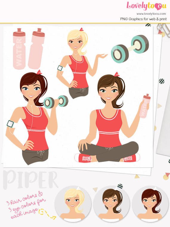 Exercising clipart different exercise. Pin on products 