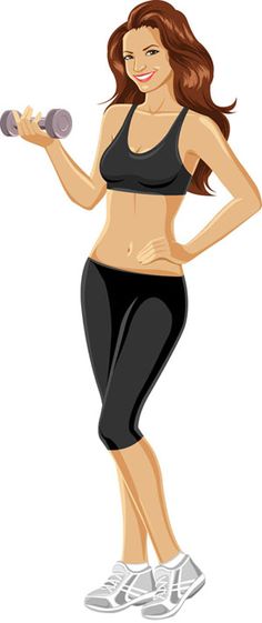  best fitness logo. Exercising clipart fit girl
