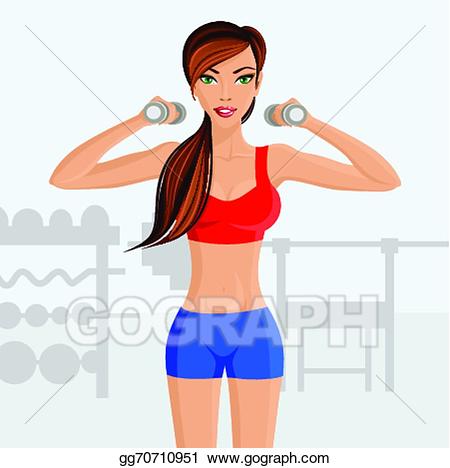 Fitness clipart woman fitness. Vector stock young sexy