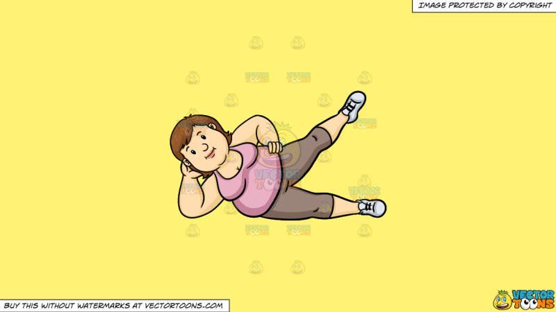 Exercising clipart light exercise. A fat woman doing