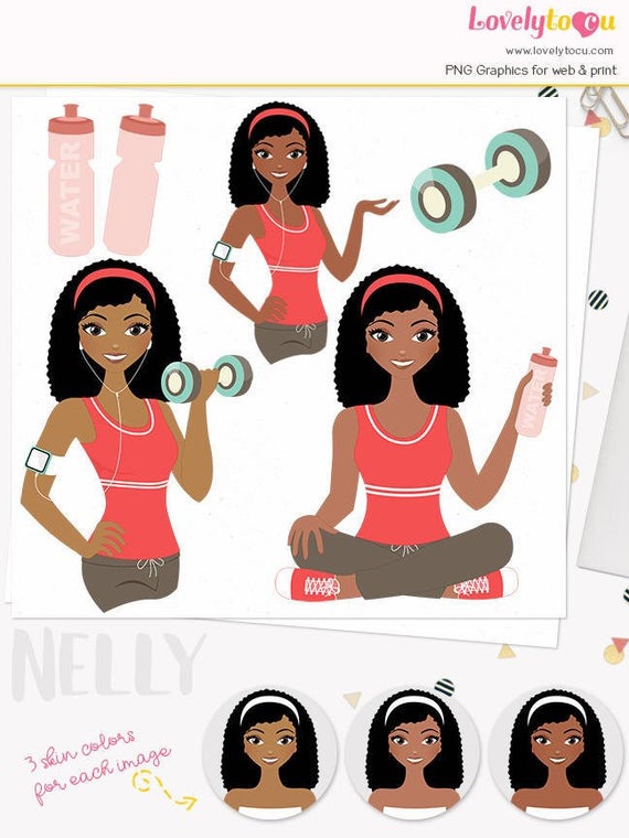 exercising clipart woman exercise
