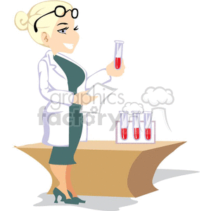 experiment clipart lady scientist