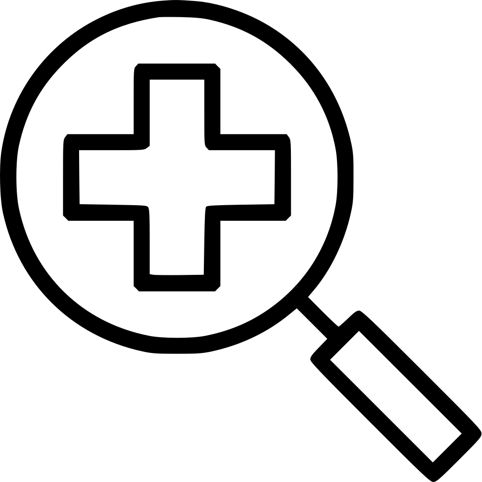 Experiment clipart magnifying glass. Search searching medicine healthcare