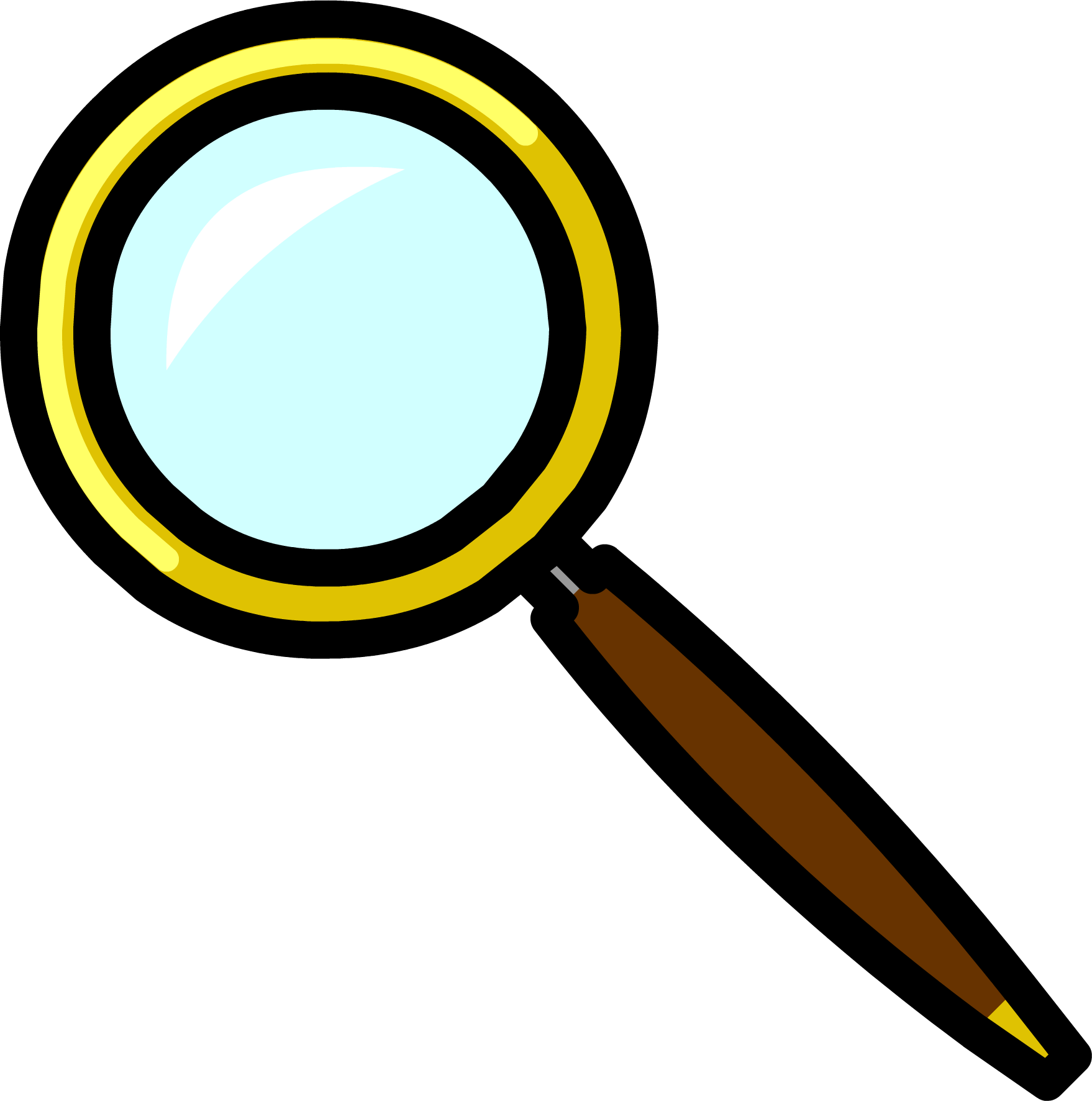 experiment with a magnifying glass