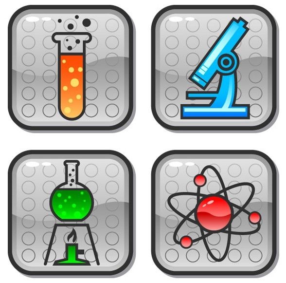Experiment clipart physical science. Rounded technology engineering icons