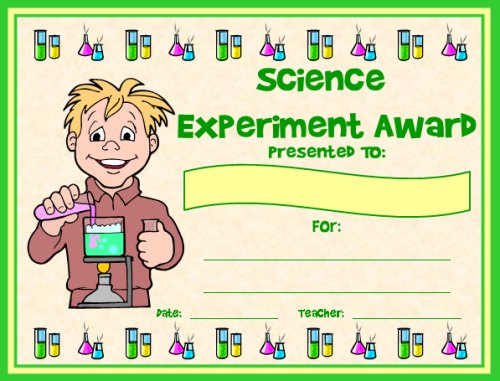 Experiment clipart science award. Certificates 
