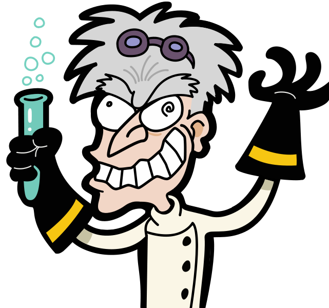 experiment clipart science man