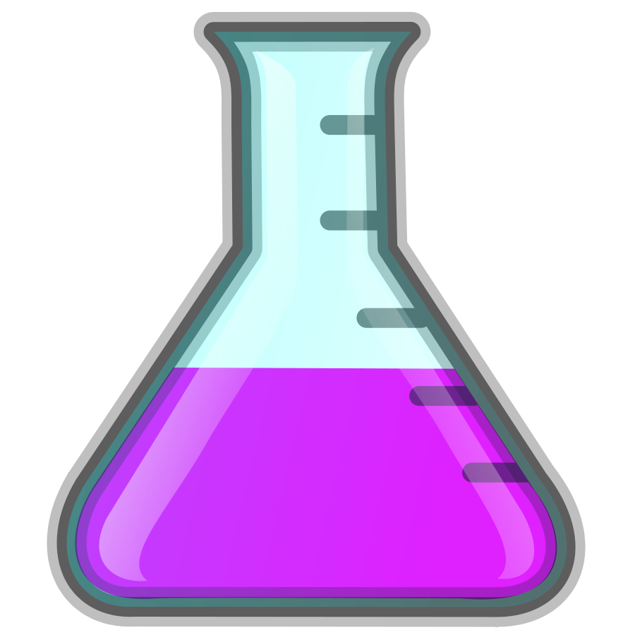 Erlenmeyer flask laboratory flasks. Experiment clipart scientis