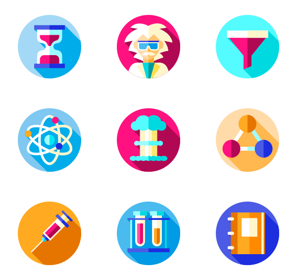 Experiment clipart vial. Chemistry icons free vector
