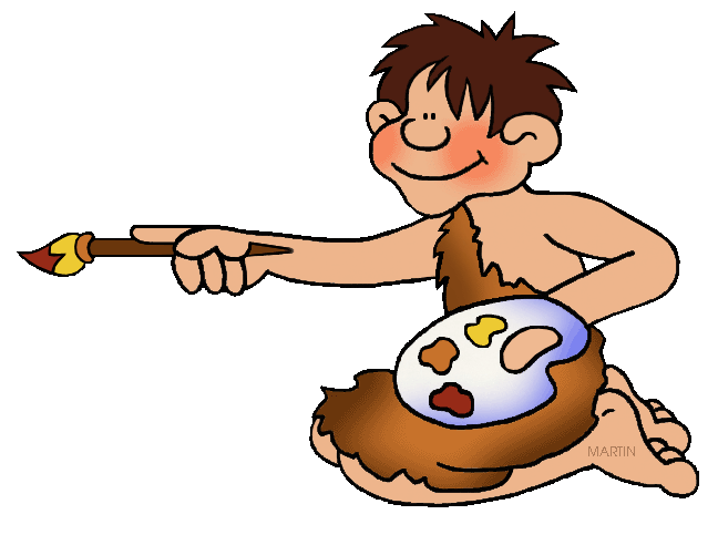 Free early humans clip. Family clipart cave