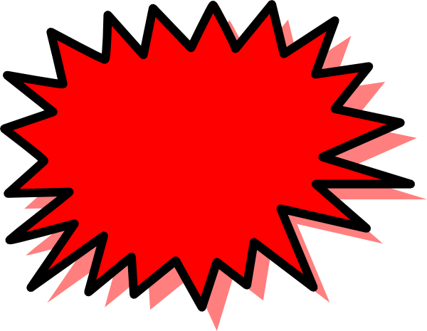 Red pow clip art. Explosion clipart blank