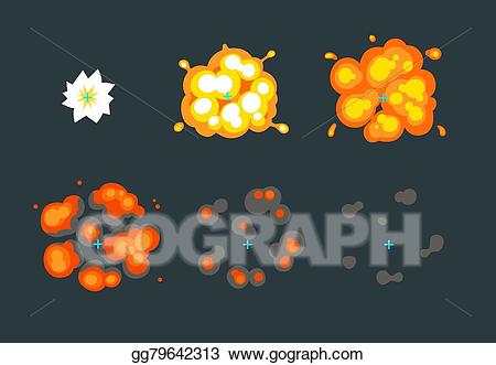 Vector stock animation for. Explosion clipart game