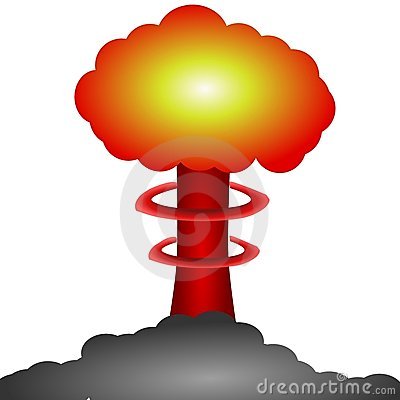 explosion clipart nuclear warhead