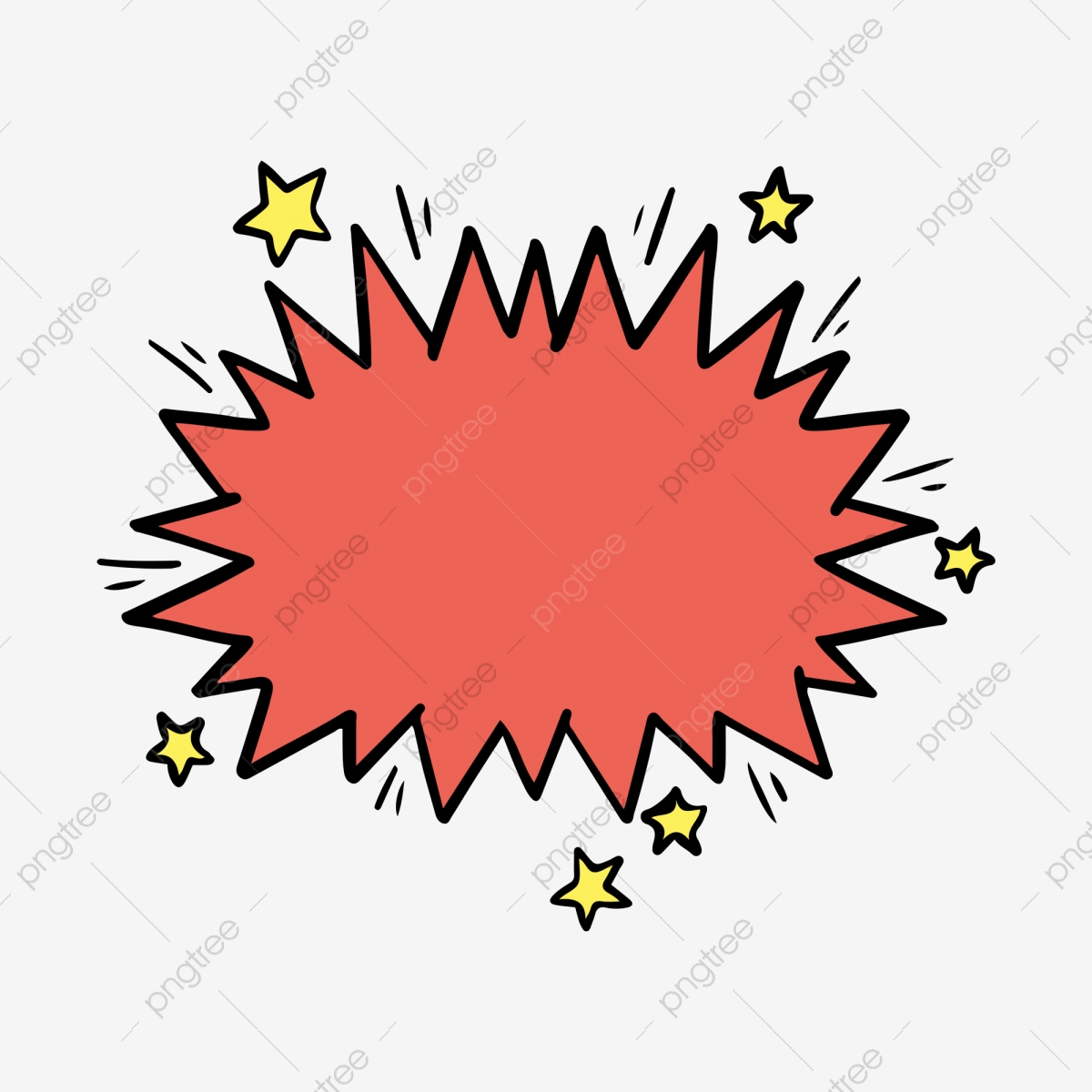Explosion clipart pop art. Hand drawn cartoon pattern