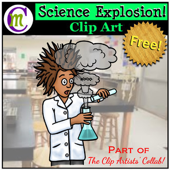 scientist clipart explosion