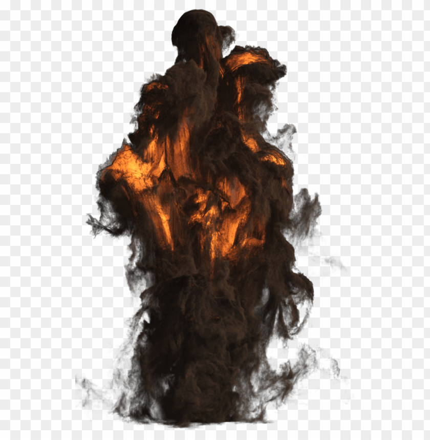 Explosion smoke png. Big with fire and