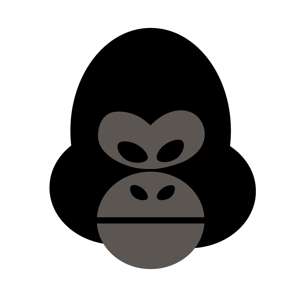 Gorilla clipart mascot. Design a head only