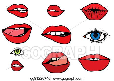 eye clipart lip
