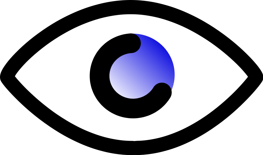Logo design blue eye. Fish clipart eyeball