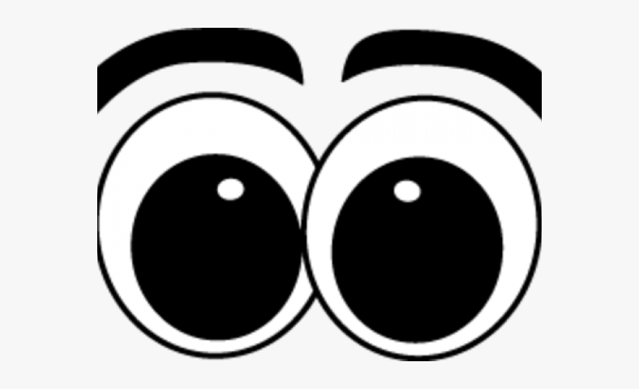 Cartoon eyes and nose. Eyeballs clipart