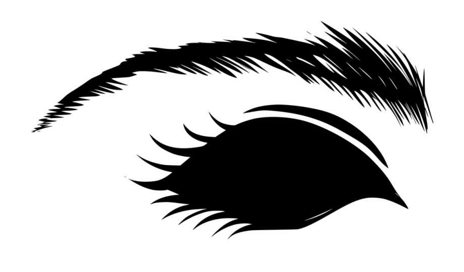 eyebrow clipart black and white