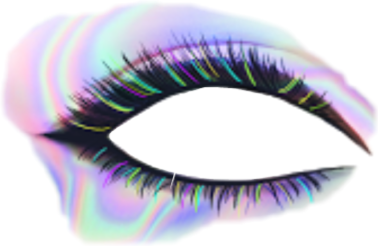 Eyeremix holographic sticker by. Eyebrow clipart eyeliner